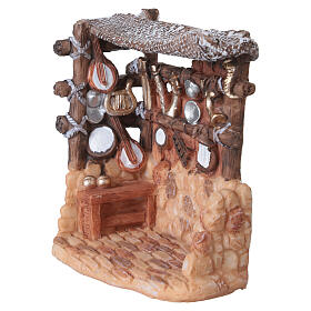 Bottega del Musicista in resina 10x10x5,5cm presepi 6-8 cm
