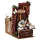 Venditore di salumi movimento presepe 10 cm 10x15x15 cm s3