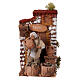 Venditore di semi con movimento 15x10x15 cm presepe 10 cm s1