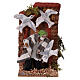 Escena hombre con palomas movimiento belén 15x10x10 cm belén 10 cm s1