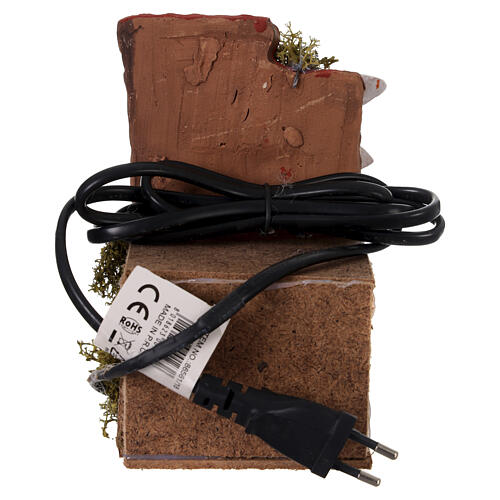 Scena uomo con colombi movimento presepe 15x10x10 cm presepe 10 cm  4