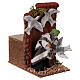 Scena uomo con colombi movimento presepe 15x10x10 cm presepe 10 cm  s3
