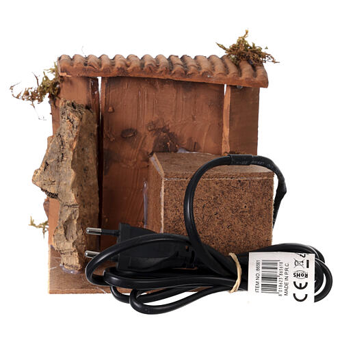 Scena movimento presepe 10 cm uomo con asino 10x15x15 cm 4