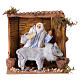 Scena movimento presepe 10 cm uomo con asino 10x15x15 cm s1