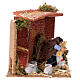 Scena presepe 8-10 cm bambino con conigli movimento 15x18x15 cm s3