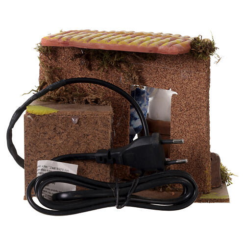 Donna spiuma galline con movimento 10x15x15 cm presepe 10 cm 4