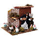 Scena presepe 10 cm donna in pallaio 15x15x15 cm s2