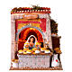 Panificio donna in movimento luci presepe cm 10 cm 17x20x17cm s1
