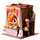 Panificio donna in movimento luci presepe cm 10 cm 17x20x17cm s2