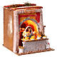 Panificio donna in movimento luci presepe cm 10 cm 17x20x17cm s3