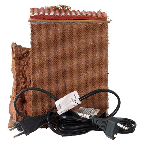 Tienda de estañero belén 10 cm con movimiento 18x18x18 cm 4