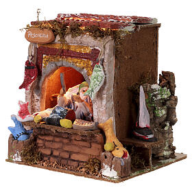 Pescheria scena presepe 10 cm movimento 18x18x18 cm