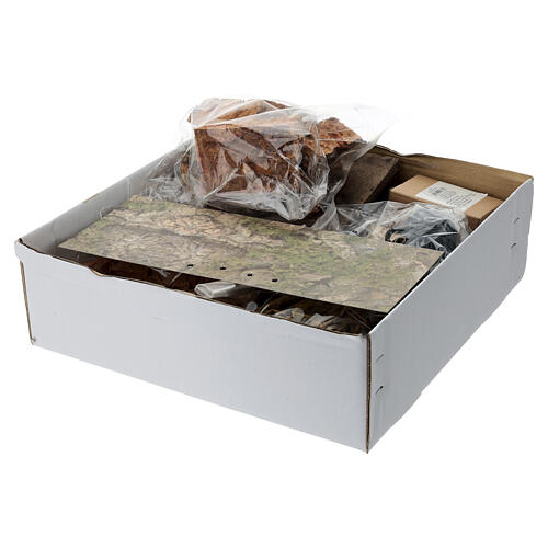 Kit presepe fai da te con luce e Natività cm 6 25x35x20 cm 4