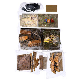 DIY Nativity Kit with Light and 6 cm Nativity Scene 25x35x20 cm
