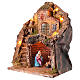 Borgo con case Natività illluminato presepe 12 cm 30x35x20 cm s3