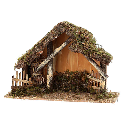 Nativity stable with irregular fencing 10 cm, 20x40x30 cm 8
