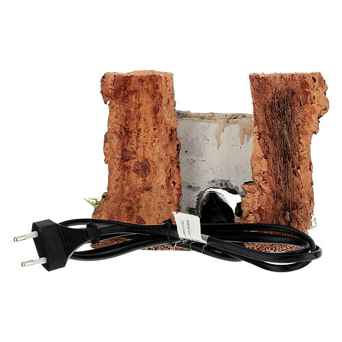 Fuego de pared con piedras y rocas 4