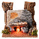 Fuego de pared con piedras y rocas s1