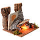 Fuego de pared con piedras y rocas s2