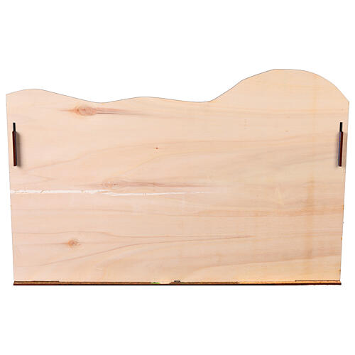 Nativity wooden panorama, dark blue 5