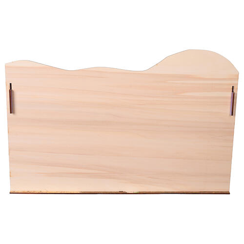 Panorama für die Krippe – Holz, Sonnenuntergang mit Stern, 40 × 60 × 40 cm 5