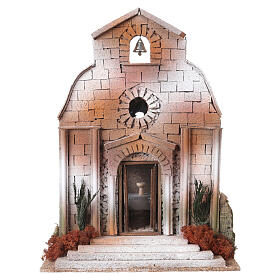 Chiesa arredata per celebrazione eucaristica 50x35x40 cm statue 14 cm