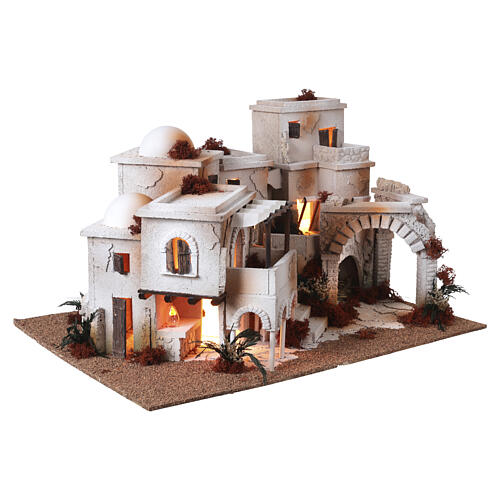 Complete Arab-style village, 40x70x50 cm, for 14 cm Nativity Scene 5
