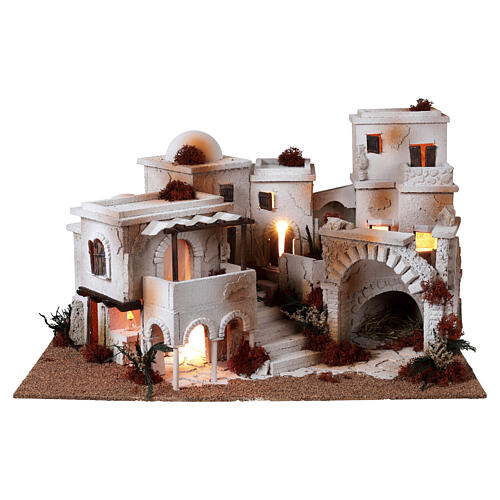 Borgo completo in stile arabo 40x70x50cm per presepe da 14 cm 1