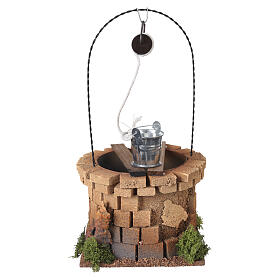 Rustic artisanal well, 30x15 cm, for 24 cm Nativity Scene