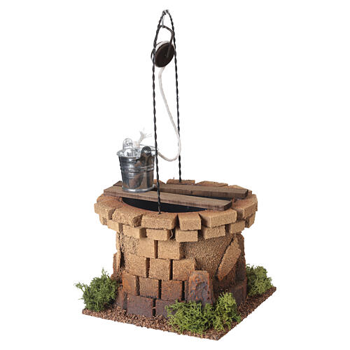 Rustykalna studnia artezyjska, 30×15 cm, do szopki z figurkami 24 cm 4