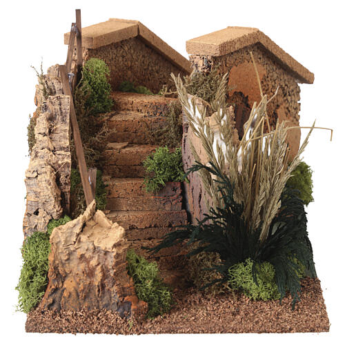 Steinbogenbrücke mit Seitenaufgang – für 18-cm-Krippe, 20 × 40 × 20 cm 4