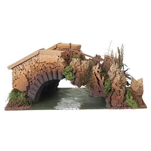 Ponte ad arco in pietra 20x40x20 cm per presepe da 18 cm 5