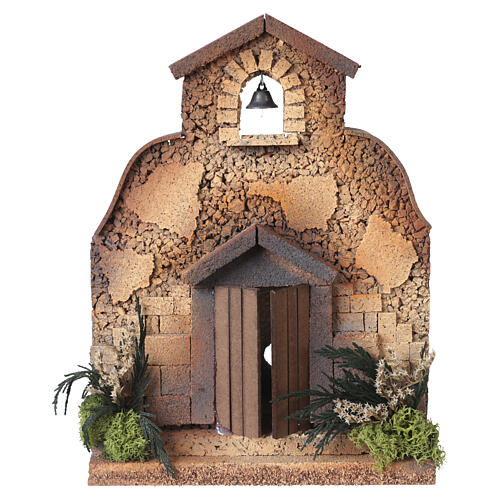 Iglesia rústica para estatuas 30x25x20 cm para belén de 10 cm 1