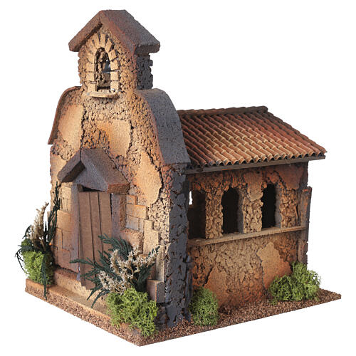 Iglesia rústica para estatuas 30x25x20 cm para belén de 10 cm 2