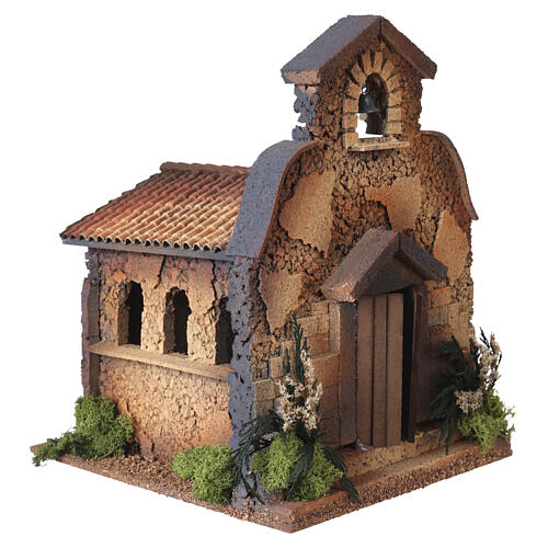 Iglesia rústica para estatuas 30x25x20 cm para belén de 10 cm 3