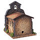 Iglesia rústica para estatuas 30x25x20 cm para belén de 10 cm s5