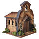 Église rustique pour statues 30x25x20 cm pour crèche de 10 cm s3