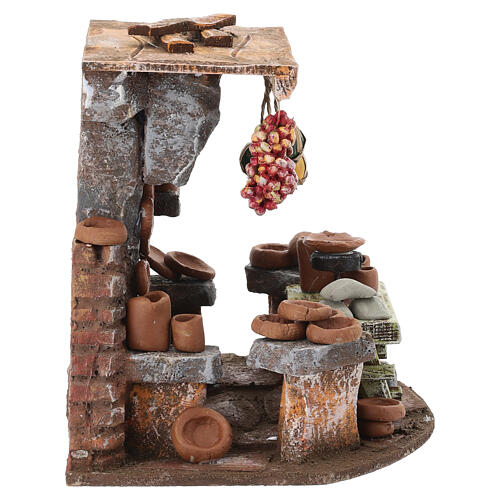 Ambientazione ceramista 15x20x15 cm presepe 8-10 cm 4