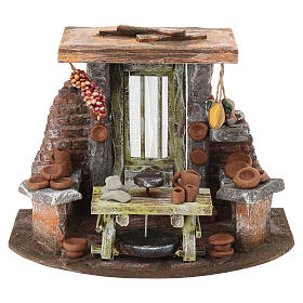Atelier céramique crèche 18x25x18 cm pour santons de 10 cm