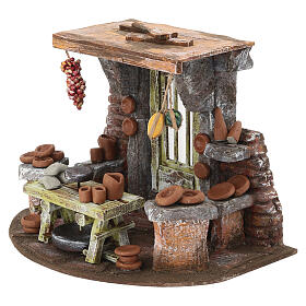 Ceramista ambientazione presepe 18x25x18 cm per presepe 10 cm