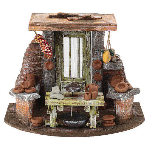 Ceramista ambientazione presepe 18x25x18 cm per presepe 10 cm 1
