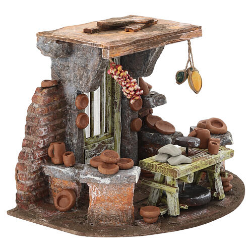 Ceramista ambientazione presepe 18x25x18 cm per presepe 10 cm 3