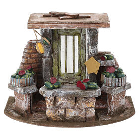 Décor vendeur de pastèques 18x25x18 cm crèche 10 cm