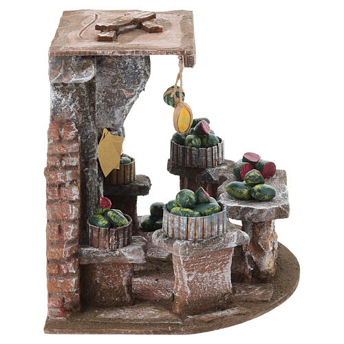 Ambientazione venditore cocomeri 18x25x18 cm presepe 10 cm 4