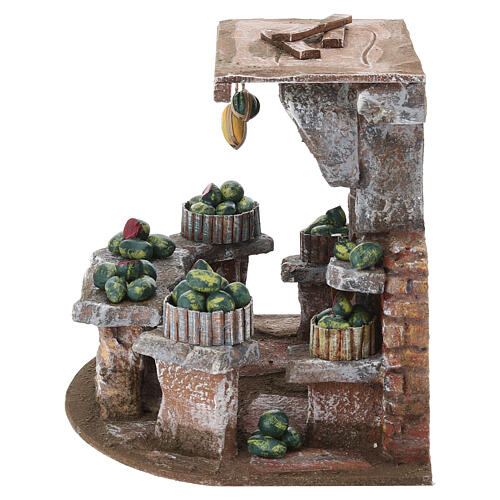 Ambientazione venditore cocomeri 18x25x18 cm presepe 10 cm 5