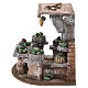 Ambientazione venditore cocomeri 18x25x18 cm presepe 10 cm s5