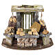 Ambientazione venditore di formaggi 18x25x18 cm presepe 10 cm s1