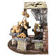 Ambientazione venditore di formaggi 18x25x18 cm presepe 10 cm s4