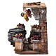 Ambientazione bottega delle castagne 15x20x15 cm presepe 8-10 cm s5
