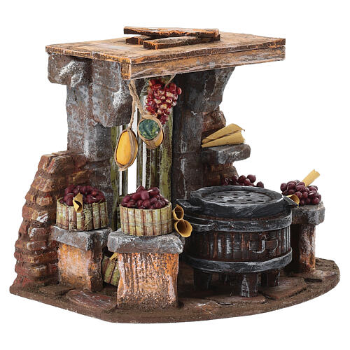 Chestnut stand setting 15x20x15 cm nativity 8-10 cm 3